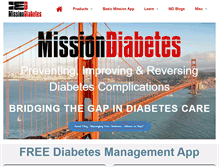 Tablet Screenshot of missiondiabetes.com